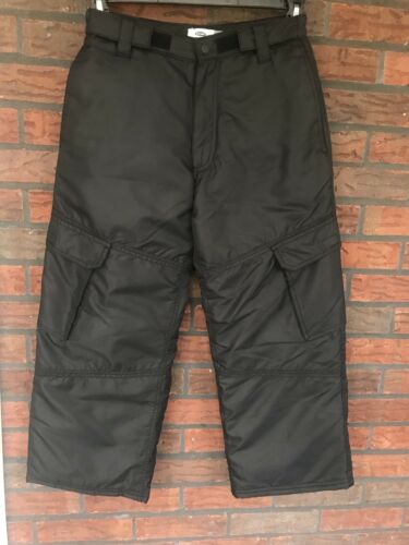 Black Cargo Ski Pants 10-12 Adjustable Waist Snow Bottoms Cold Weather Old Navy