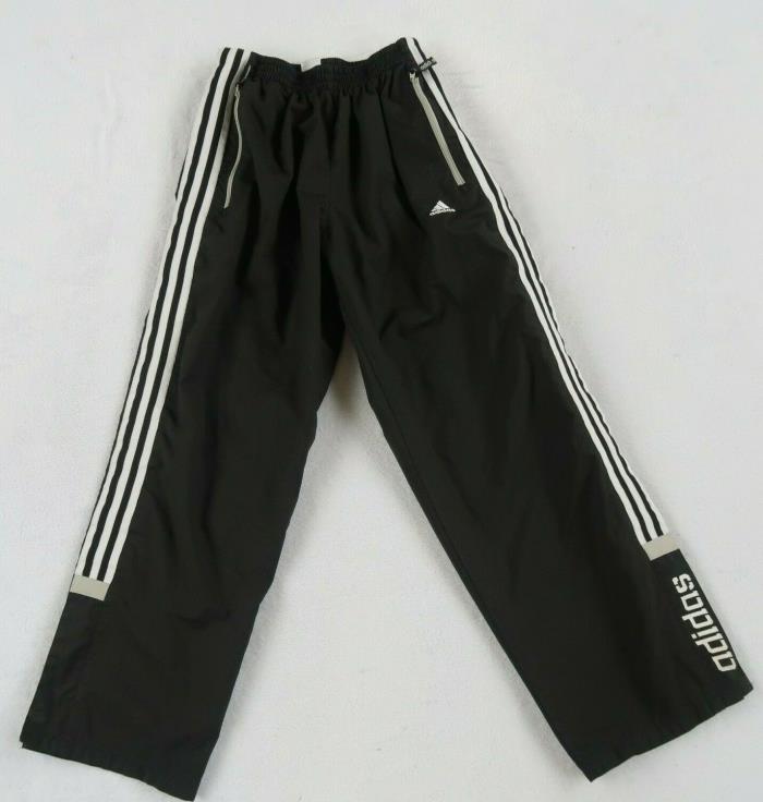Adidas Boy's Polyester Mesh Lined Break Away Black Warm Up Wind Pants - Youth XL
