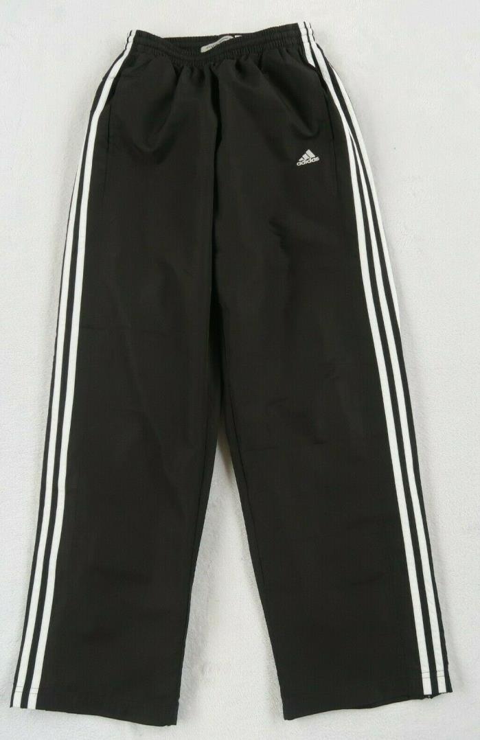 Adidas Boy's 100% Polyester Mesh Lined Black Athletic Wind Pants - Youth XL
