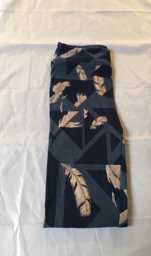 Lularoe Kids L/XL Feather Aztec And Navy Leggings