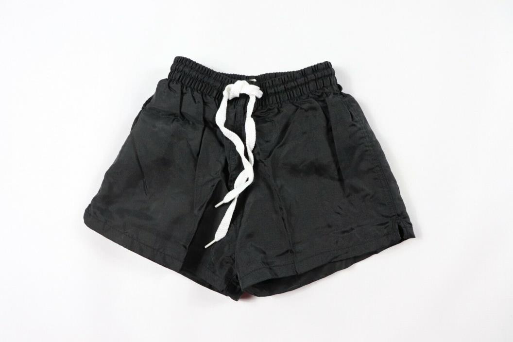 Vintage 90s New Game Master Youth Small Running Jogging Soccer Shorts Black