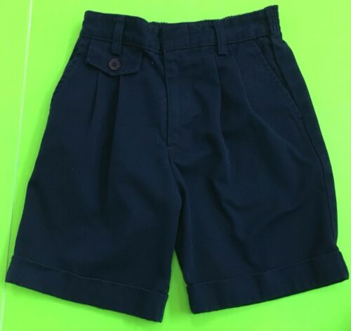 KIDS’ ‘LEE UNIFORM’ NAVY SIZED 6X SHORTS WITH CUFFS AND HIDDEN HOOK CLOSURE EUC!