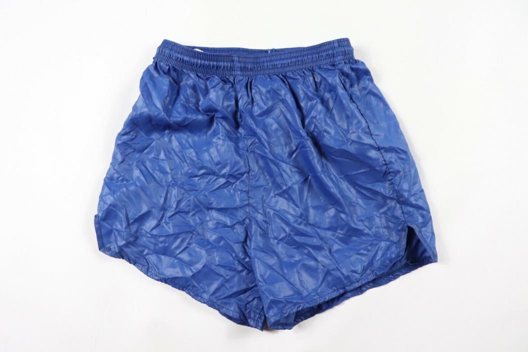 Vtg 90s New Score Youth Large Running Jogging Athletic Gym Soccer Shorts Blue