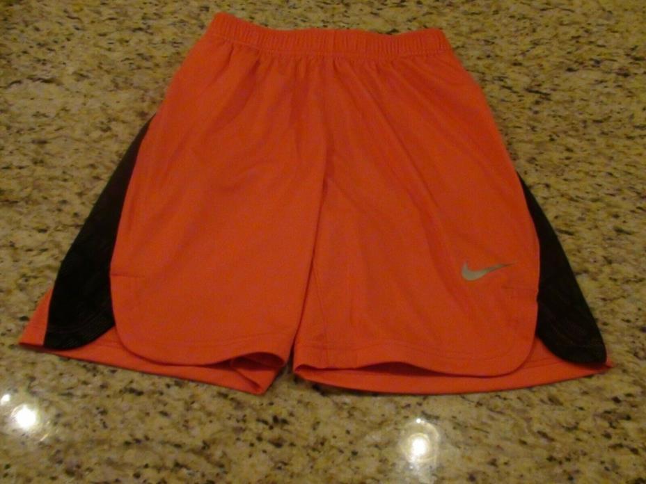 Nike Elite Youth Basketball Shorts Size M Pink/Peach and Black VGUC
