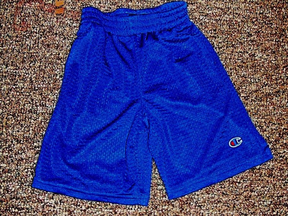 CHAMPION UNISEX YOUTH SIZE S (5-6) POLYESTER NAVY BLUE SHORTS  EVERYDAY OR SPORT
