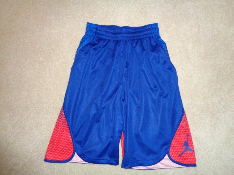 Youth NIKE Dri-Fit Jumpman Jordan Blue & Orange Athletic Shorts - Size M