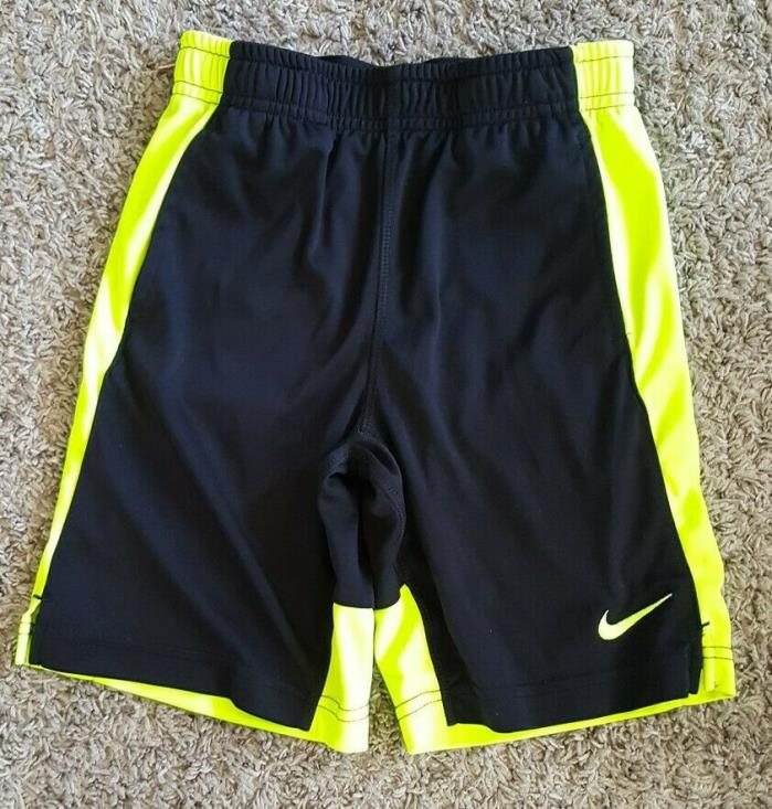 Nike Black and Yellow Dri Fit Youth Shorts Size 7 NWOT