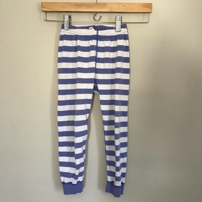 Hanna Andersson Kids 100 Girls Boys Striped Pajama Pants White Blue Long John A5
