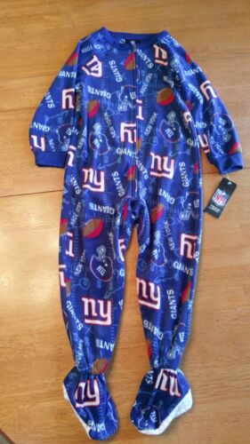NWT New York Giants Size 4 (fits 4t) Fleece Blanket Sleeper NFL Team Apparel NEW