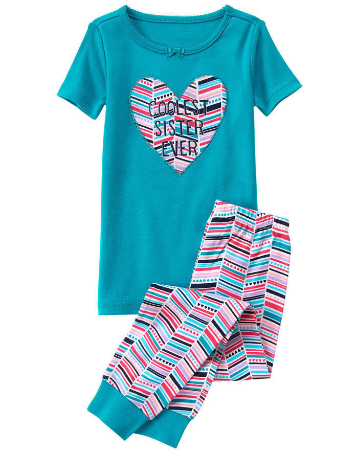 NWT Gymboree Girls Gymmies Coolest sister Ever pajama set 2T