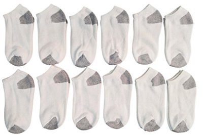 12 Pair Pack Of excell Kids Cotton Low Cut Cotton Ankle Socks (Sock Size 4-6)
