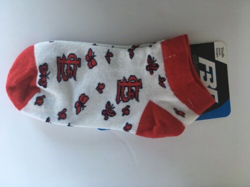 Youth St. Louis Cardinals MLB Butterfly Dance Red/white Ankle Socks