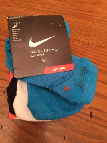 Nike No Show Socks 3 Pair Youth 3y-5y Nwt