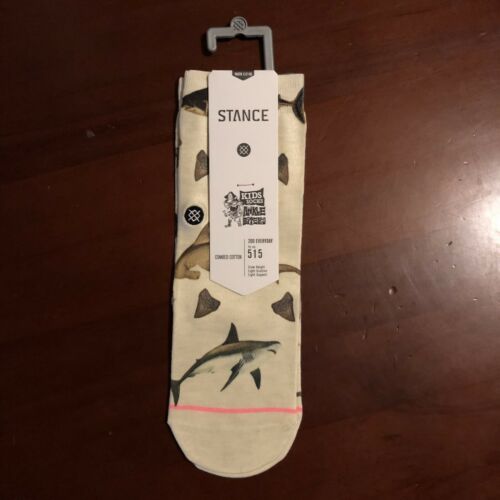 NWT Stance Ankle Biters Hammertime Girls Shark Print Socks Size Small