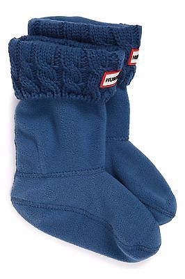 Hunter Kids Six-Stitch Cuff Boot Socks in Tarp Blue, Sz:M R$30 NWT/Boxed