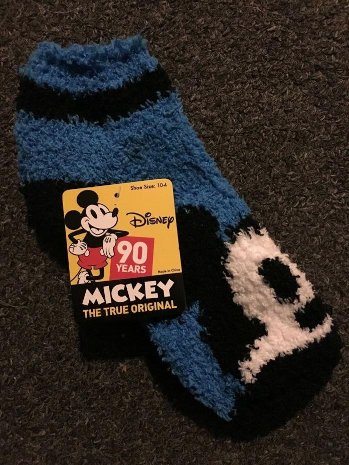 NWT 7 Pairs Disney Fuzzy Socks Mickey Mouse Youth Kids 10-4
