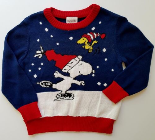 Peanuts Christmas Sweater 5T Holiday Snoopy