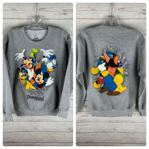 Disneyland Disney Mickey Mouse Goofy Pluto Donald Duck sweater size youth large