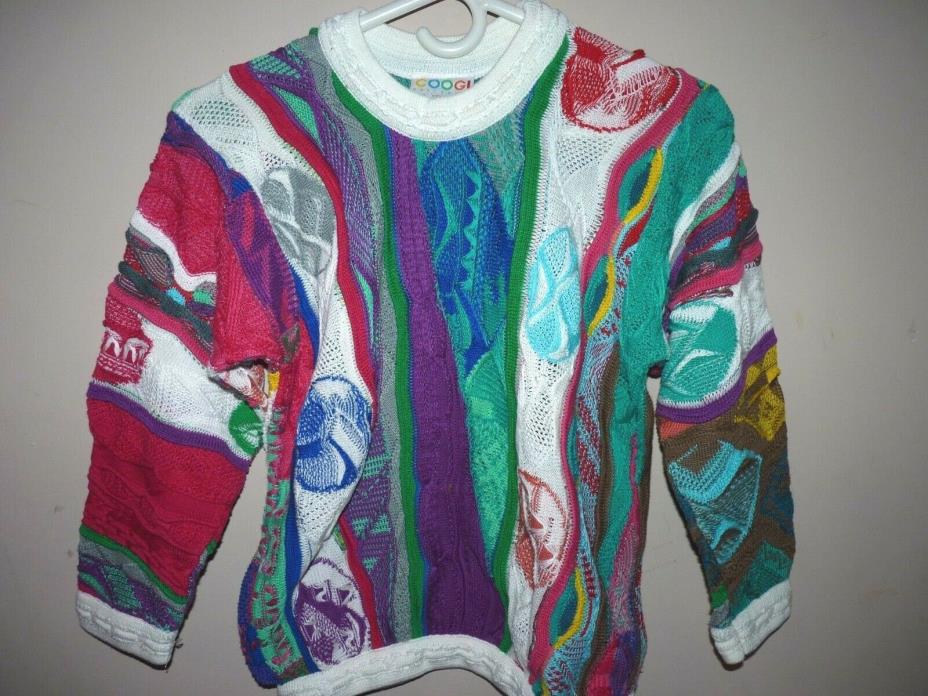 Vintage 1990s COOGI sweater KIDS / YOUTH Size 12/14 Made in Australia COLOURFULL