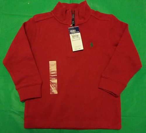 POLO- Ralph Lauren, Red Zip Neck Sweat Shirt, Sz. 4/4T