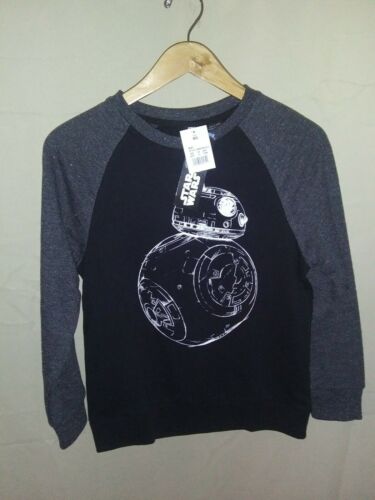 STAR WARS-Sweatshirt-BB-8 Youth Med-Black-NWT-(D14)