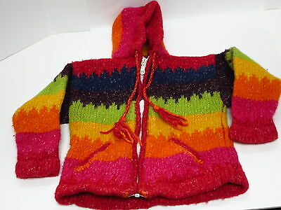 Children's size 4 Alpaca Hooded Sweater with Zipper