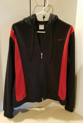 Nike Athletics Youth Fleece, Zip-Up Hoodie Black/Red Size X Large 16-18