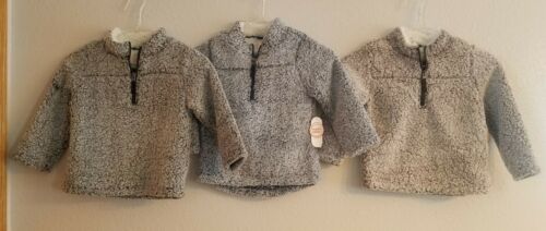 Lot 3 Sherpa Fleece Kids 1/4 Zip Pullover Jacket Coat 4T NWT