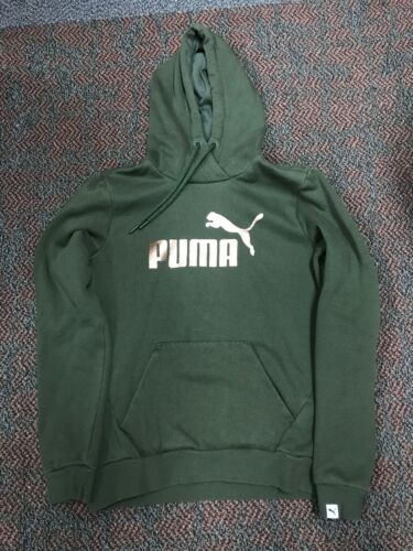 Girl's Puma Olive Green Hoodie w/ Rose Gold Logo Size Medium