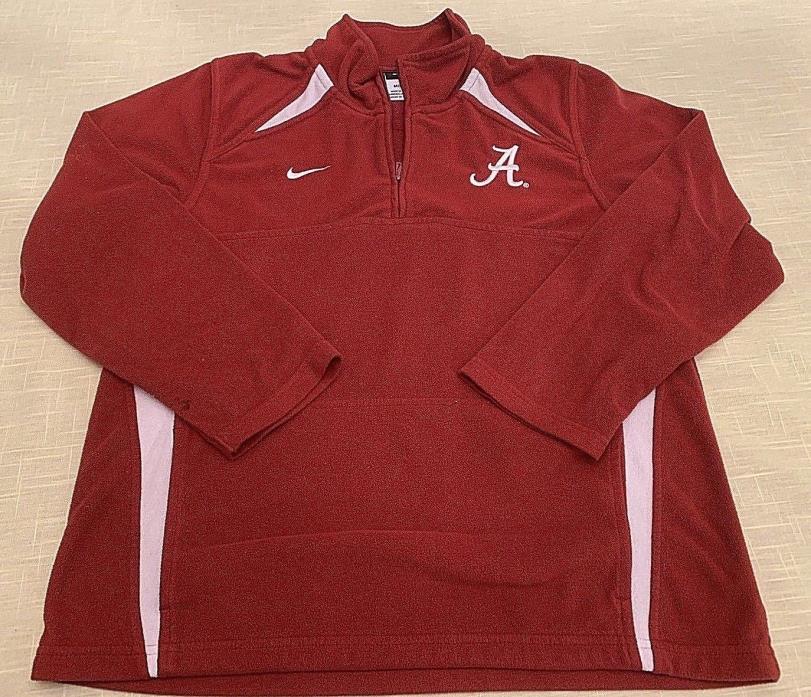 Nike University of Alabama Spell Out 1/4 Zip Fleece Pullover Youth M (12/14)