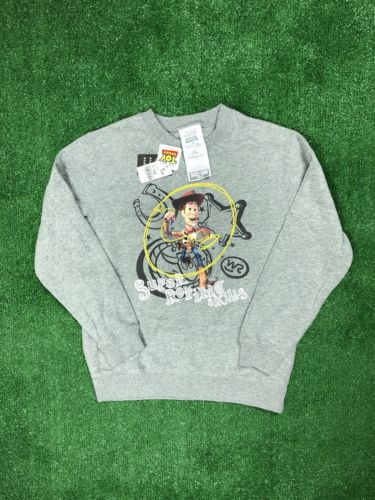 NEW Bossini Toy Story Heather Grey Crewneck Sweatshirt Youth Size 140 Woody $200