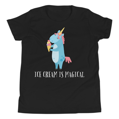 Ice Cream is Magical: Unicorn Youth Short Sleeve T-Shirt