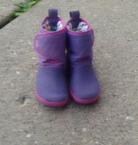 Crocs Size C 11 Kids Crocband Gust Winter Snow Rain Purple Pink Boots 12905