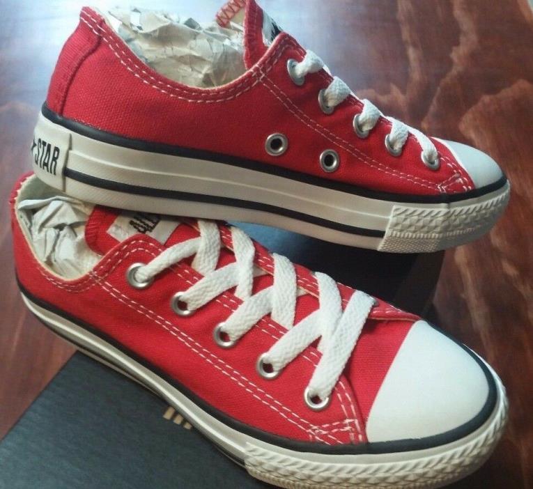 New Converse Chuck Taylor All Star Shoes youths Size 12 Red/Wht Style No. 3J236