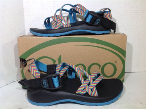 Chaco Youth Size 2 ZX1 Ecotread Blue Fiesta Casual Sandals Shoes ZW-1022