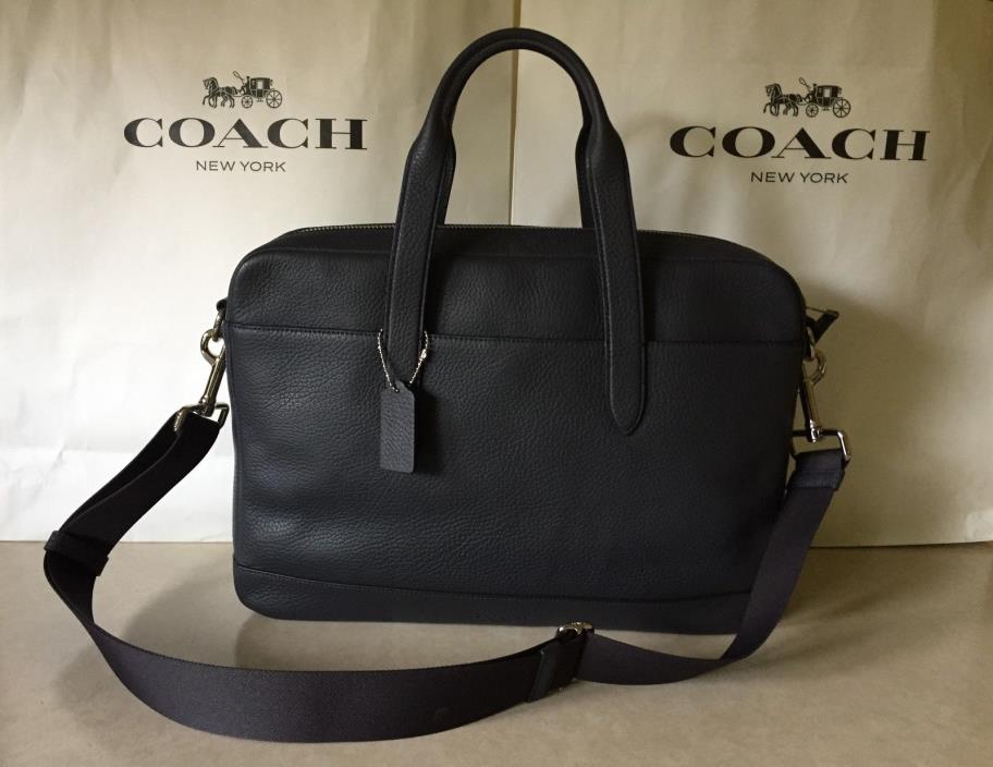 NWT COACH F11319 Men's Hamilton Pebbled Leather Laptop Bag Business Briefcase