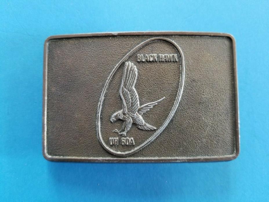 Black Hawk Helicopter UH 60A Belt Buckle Flying Eagle Copter Helo Military