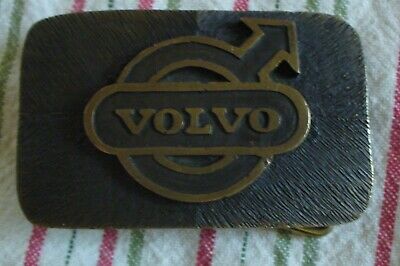 VINTAGE Brass VOLVO Belt Buckle Male Symbol o->