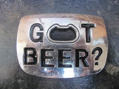 belt buckle - Got Beer? - bottle opener