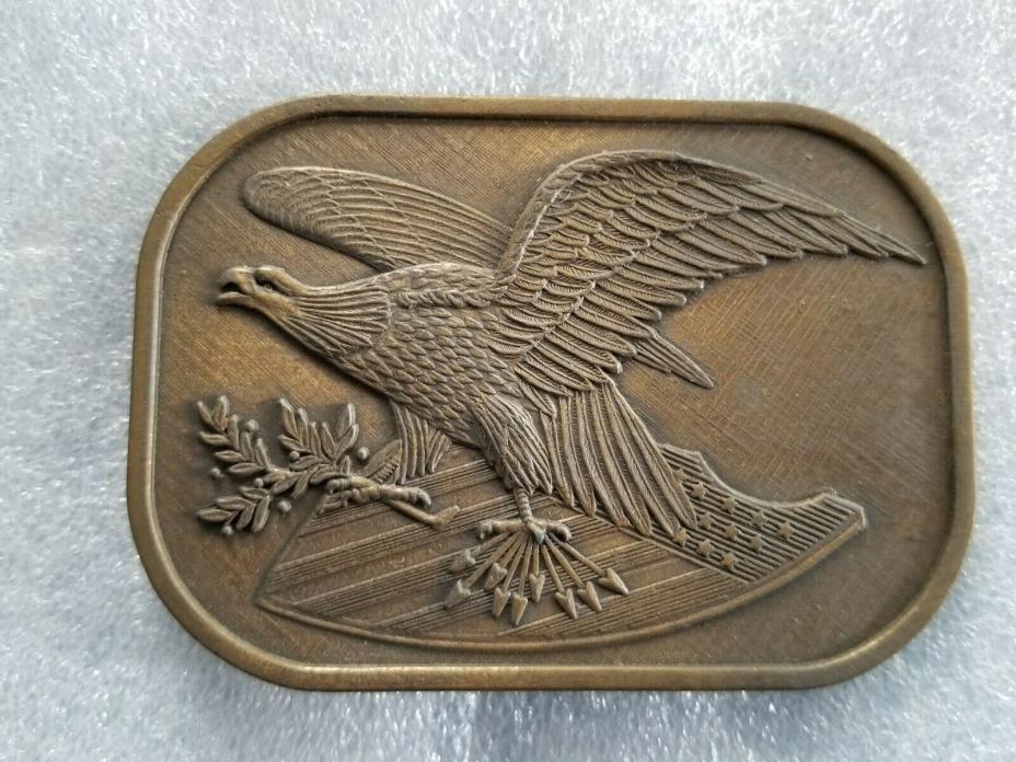 American Bald Eagle Belt Buckle Flag Shield Olive Branch Arrows #24640