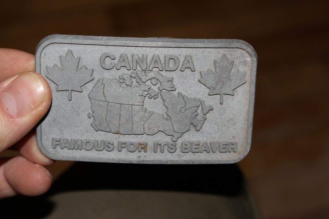 Vintage Canada Famous For Its Beaver Belt Buckle Made in Canada