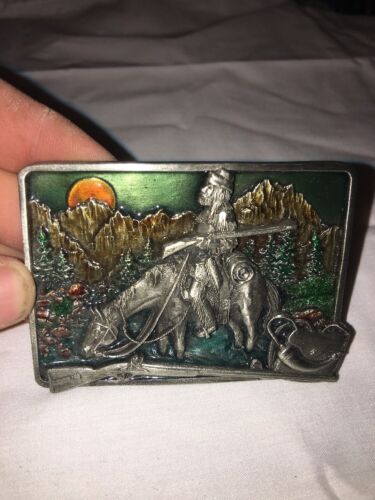 VERY RARE VERY COLLECTABLE Vintage 1982 THE AMERICAN FRONTIER 3D Belt Buckle