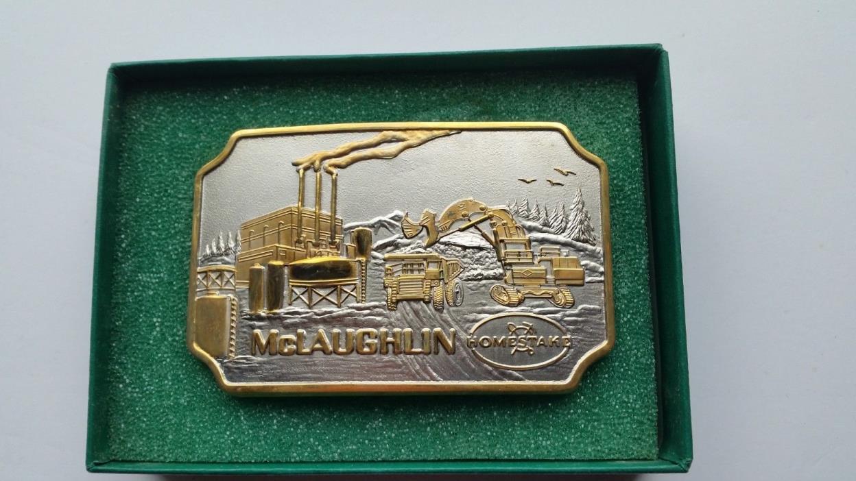 Homestake Mining Co. McLaughlin Mine Belt Buckle Unused