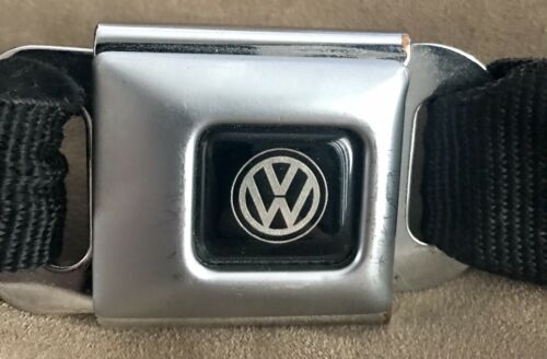 Authentic Black Volkswagen VW Logo Seat Belt Buckle Belt by BuckleDown Seatbelt