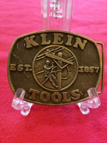 Vintage Klein Tools First Edition Belt Buckle 125 Years 1857 -1982-USA