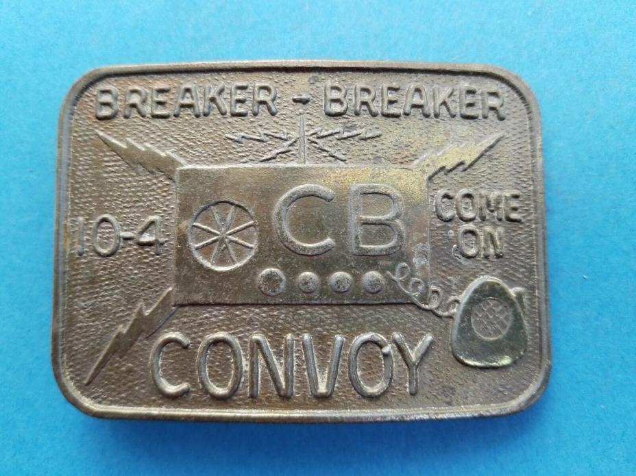 Breaker - Breaker Convoy 10-4 Come On CB Radio Belt Buckle Trucker Conversations