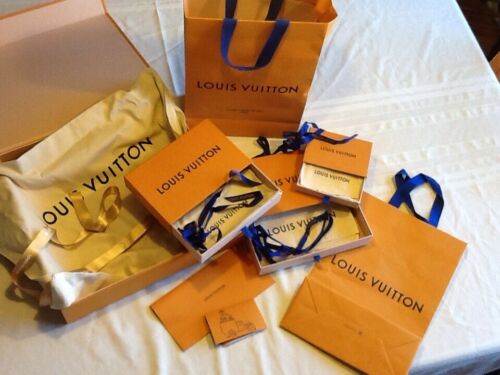 Lot Of 6 LOUIS VUITTON EMPTY AUTHENTIC BOXES/BAGS MISC