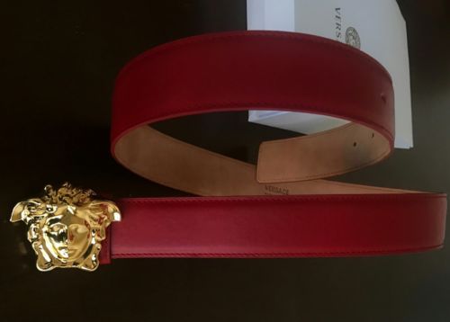 New Authentic Red Versace Belt 105 cm fits 34-38 waist