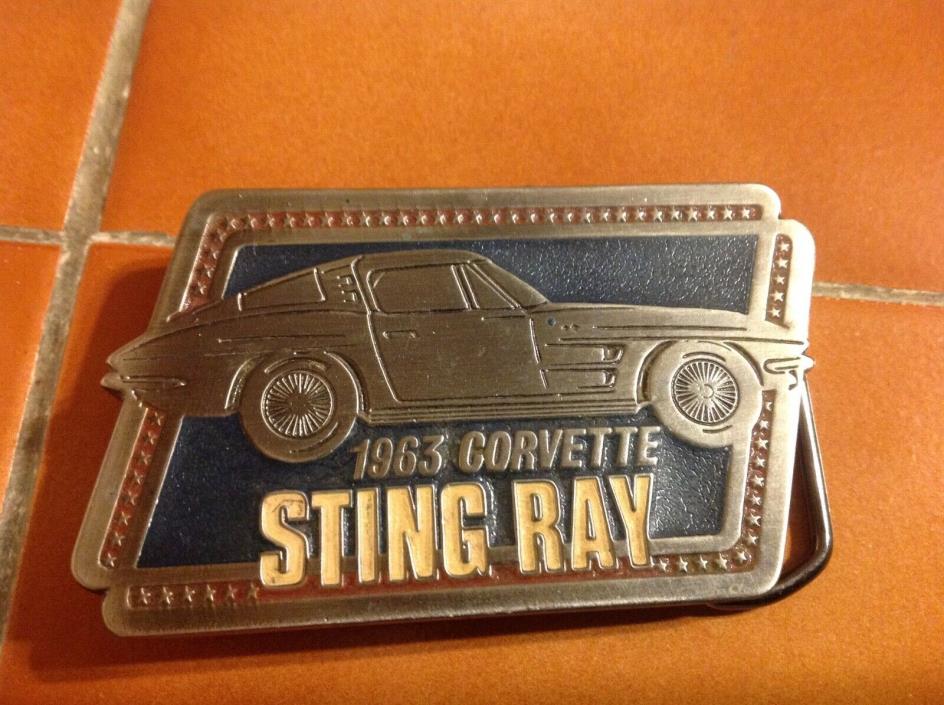VINTAGE 1963 CORVETTE STING RAY Belt buckle New
