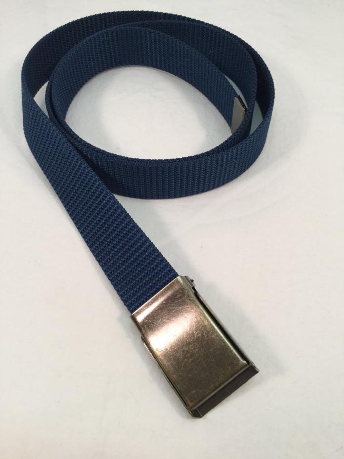 New, Men's, Navy Blue Nylon Fabric Web Belt, 1.25
